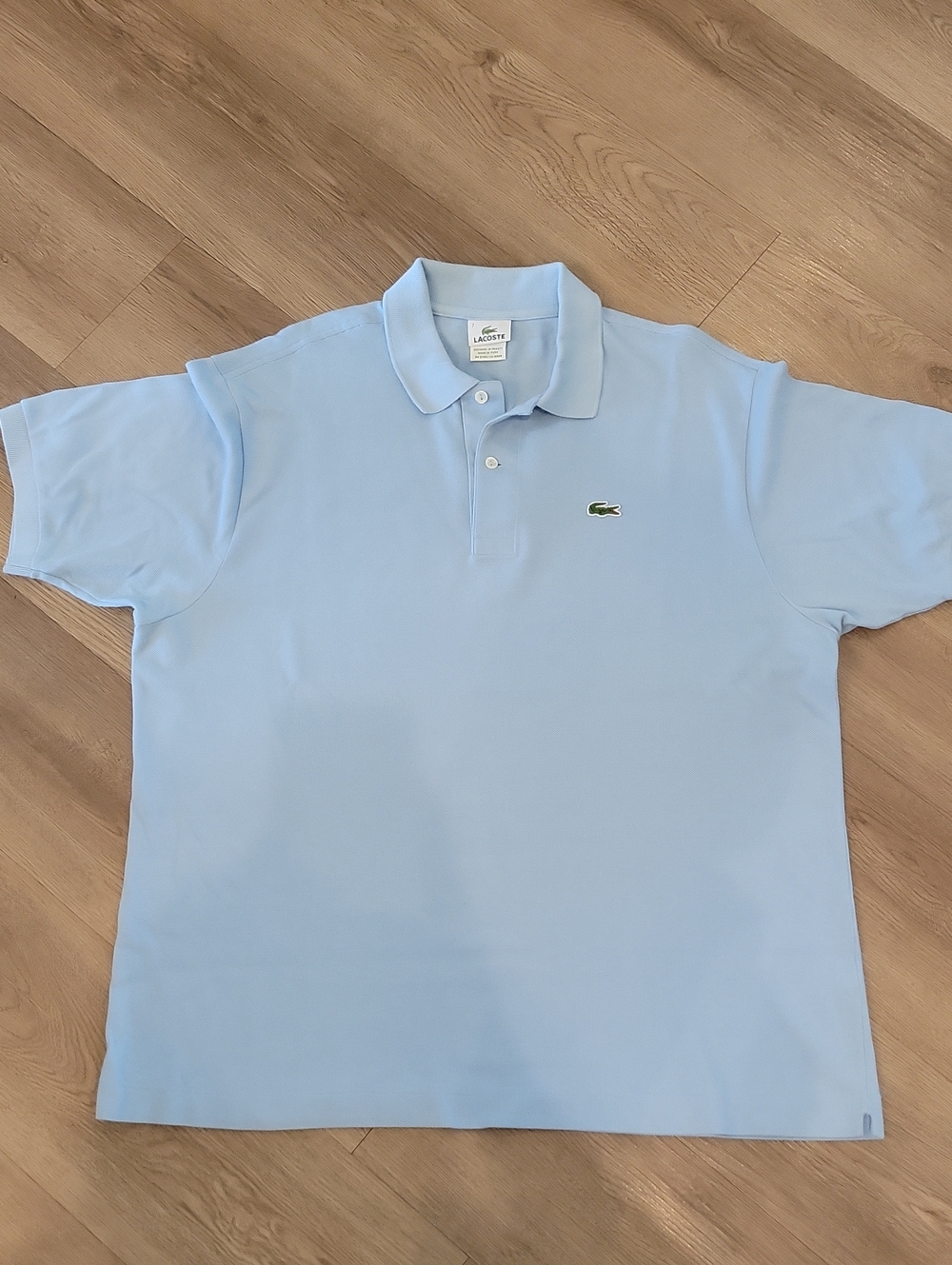 Like New Lacoste Men's Pastel Blue Short-Sleeve Polo